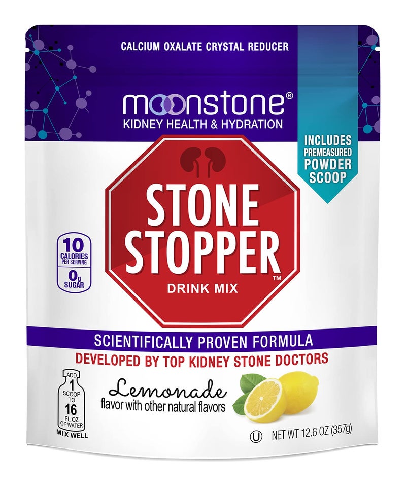 Stone Stopper Drink Mix Lemonade Kidney Stone Prevention Calcium Oxalate Protector Alkali Citrate Support Developed by Urologists to Improve Hydration and Support Kidney Health 30 Day Supply